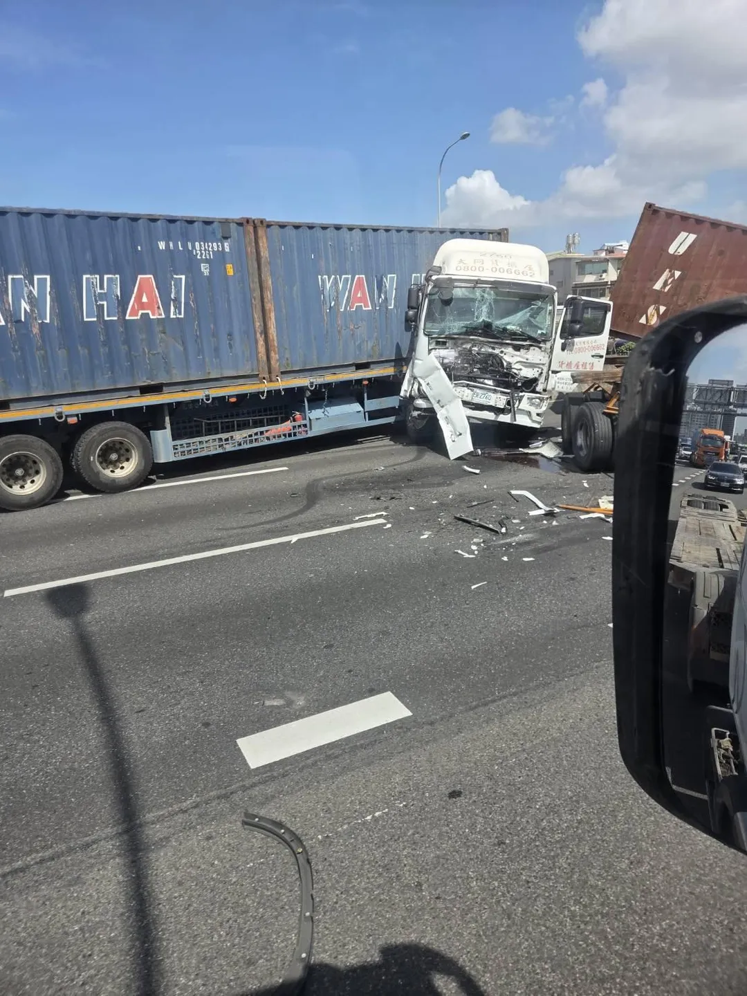 車禍現場。（圖／台南道路救援張家班群友提供）