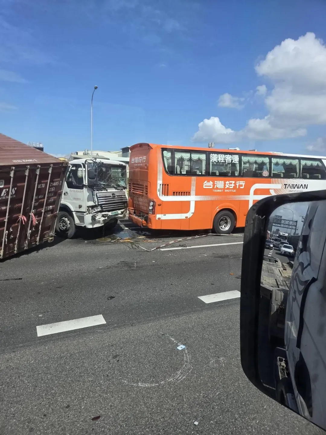 車禍現場。（圖／台南道路救援張家班群友提供）