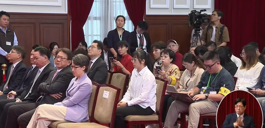 賴清德總統就職2周年發表談話，中外媒體採訪。（總統府YT）