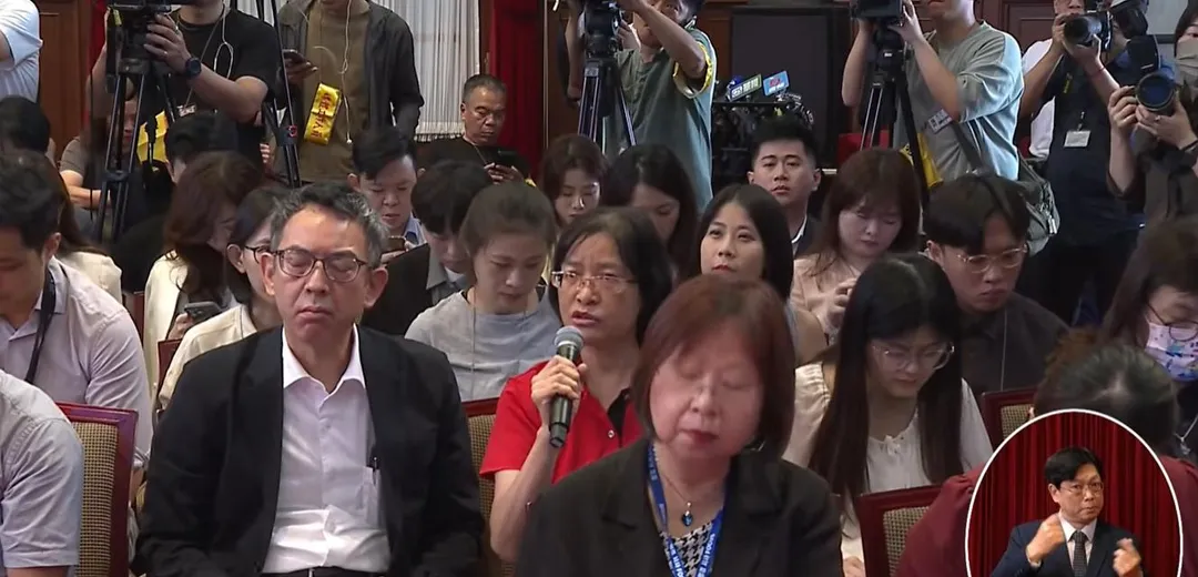 賴清德總統就職2周年發表談話，媒體提問。（總統府YT）