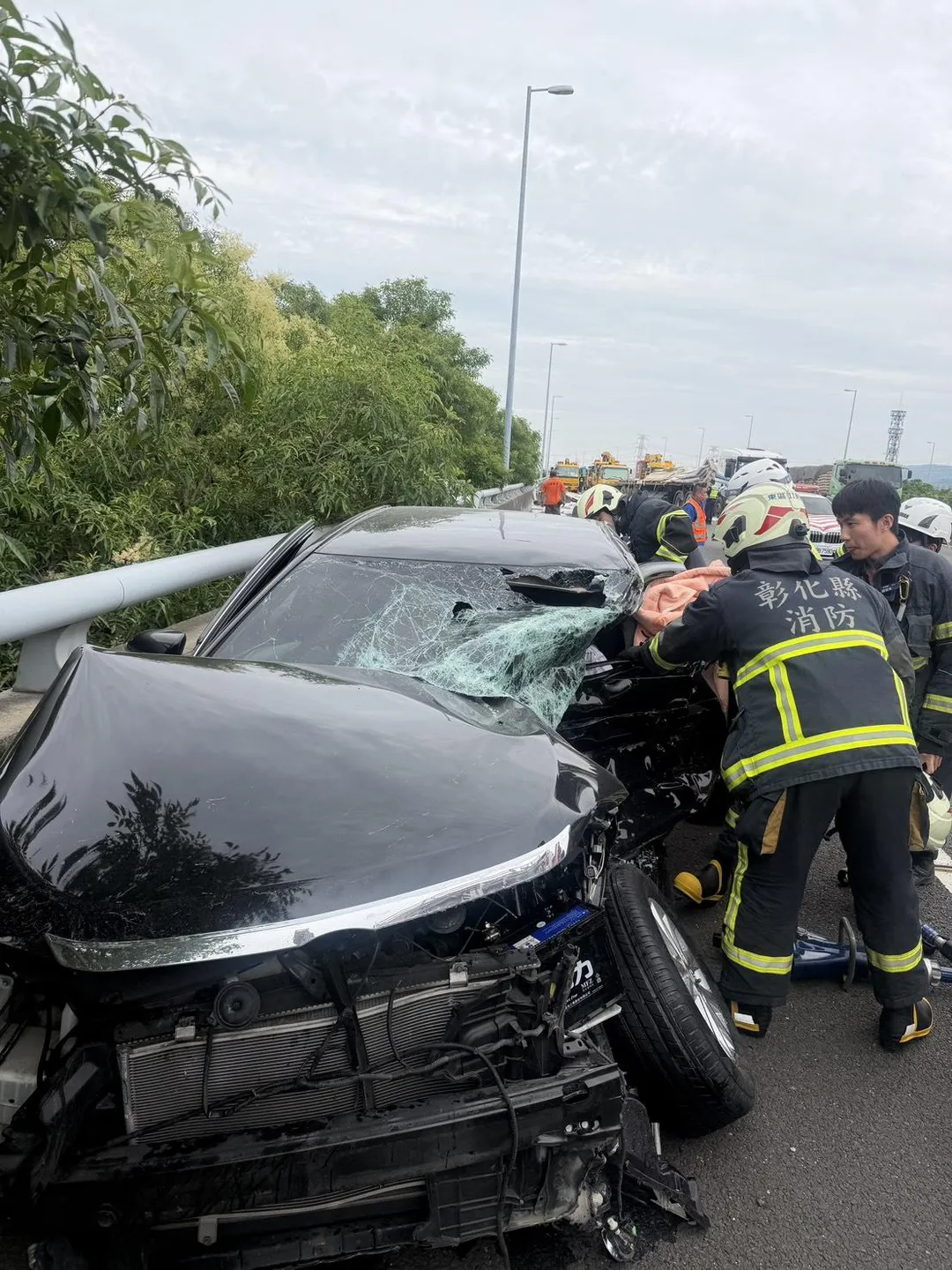 車禍現場。（圖／翻攝畫面）