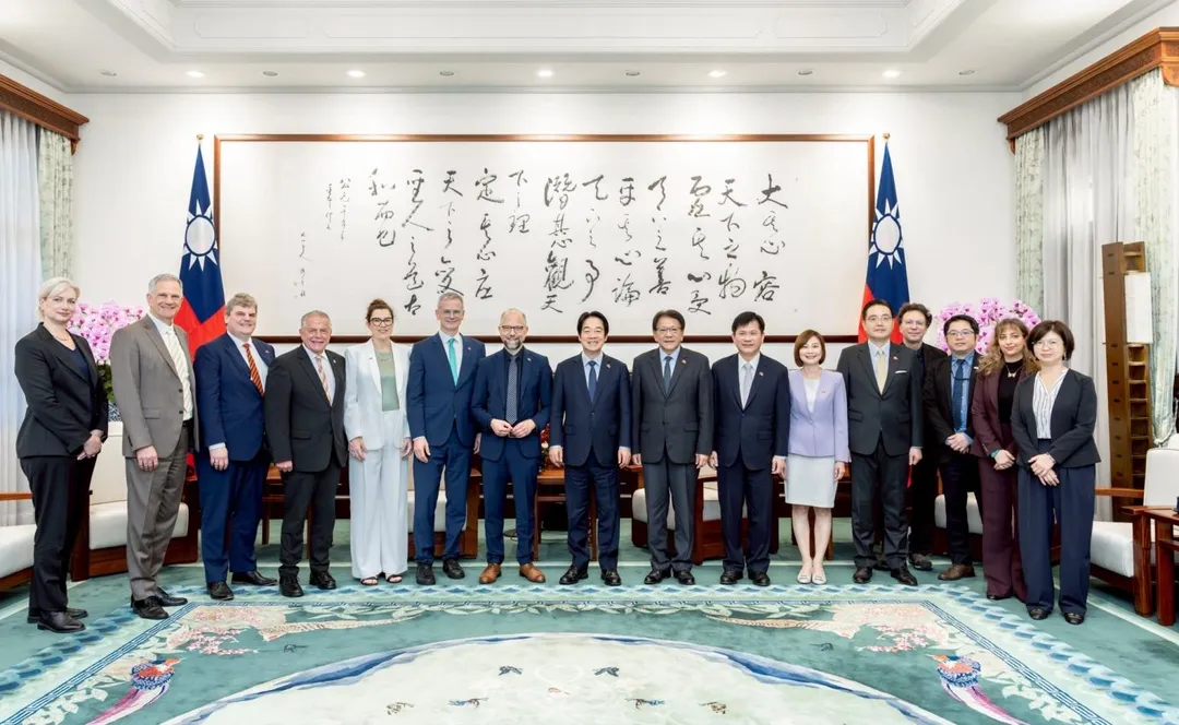 賴清德總統今日上午接見「德國國會友台小組跨黨派議員訪問團」。（圖取自賴清德臉書）