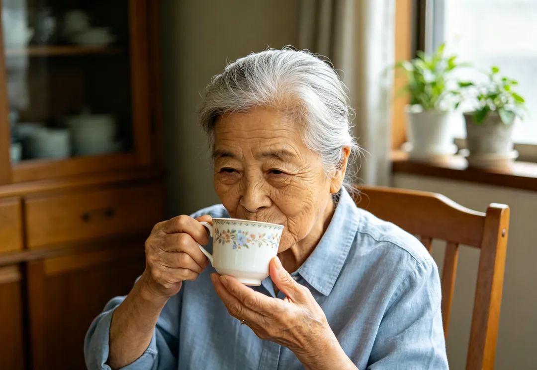 乾燥症患者除了規律回診與配合治療外，平時也要做好生活管理，包括少量多次補充水分。（示意圖／AI生成圖）