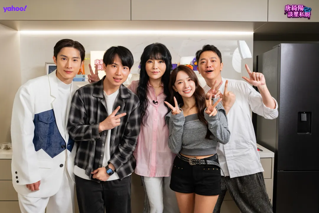 阿本、A冷、禾羽擔任《Yahoo唐綺陽談星私廚》來賓。（圖／《Yahoo唐綺陽談星私廚》提供）