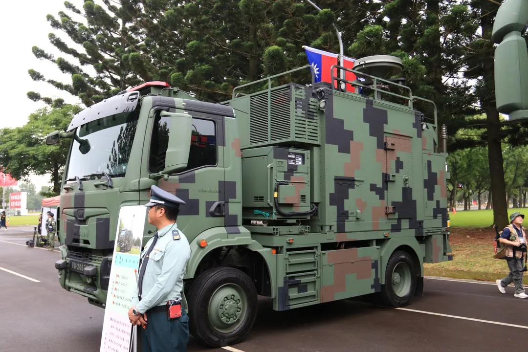 陸軍配屬聯兵旅的偵蒐系統車。(圖/宋玉寧攝)
