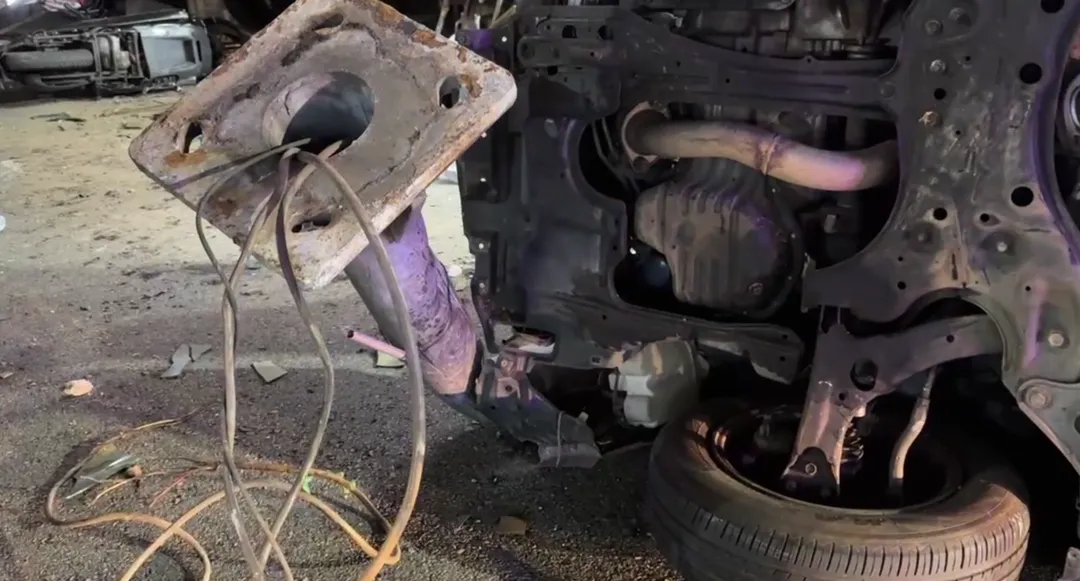 車禍現場。（圖／翻攝畫面，下同）