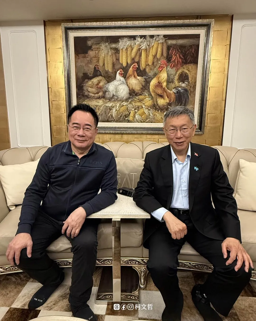 蔡正元和柯文哲。（圖／翻攝柯文哲臉書）