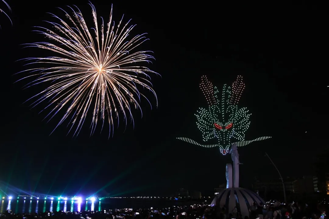2026澎湖海上花火節-七龍珠Z神龍 照片來源:澎湖國際海上花火節FB