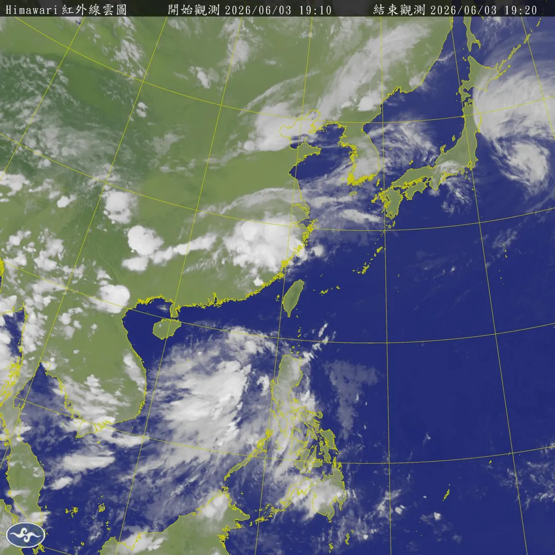 明天大台北、花東縱谷仍要留意高溫，5日降雨顯著，大台北午後防豪雨。（圖／氣象署）