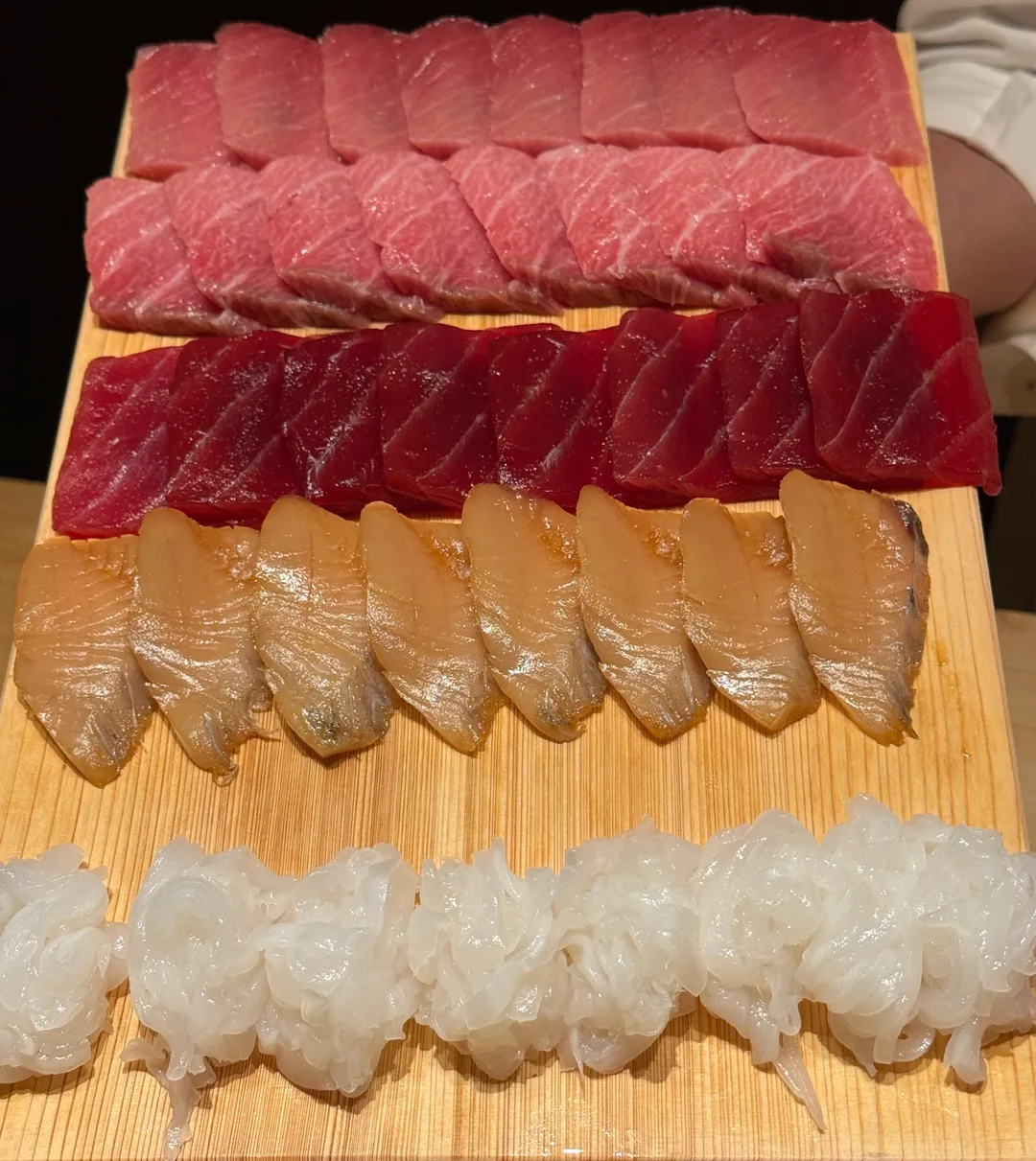 展示握壽司的食材。（圖／黃宏輝提供）