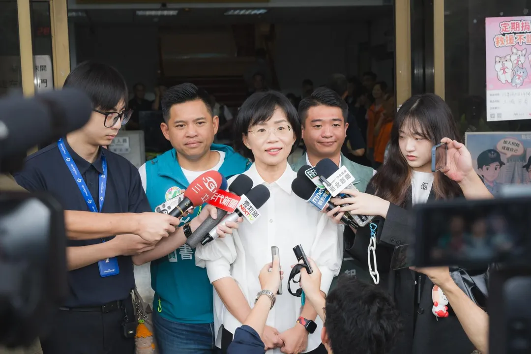 蘇巧慧5日出席警察節捐血活動，並接受媒體聯訪。（圖／蘇巧慧競辦提供）