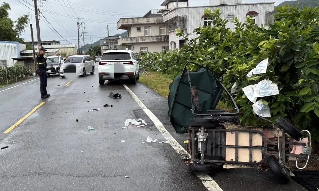 宜蘭礁溪今日發生一起死亡車禍。(圖/翻攝畫面)