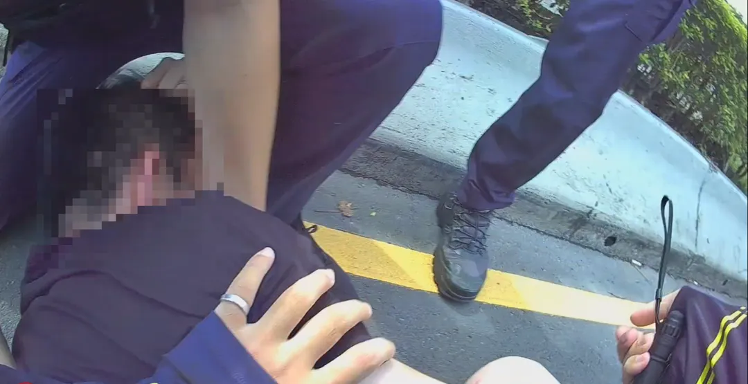 吳男落網畫面。（圖／警方提供）