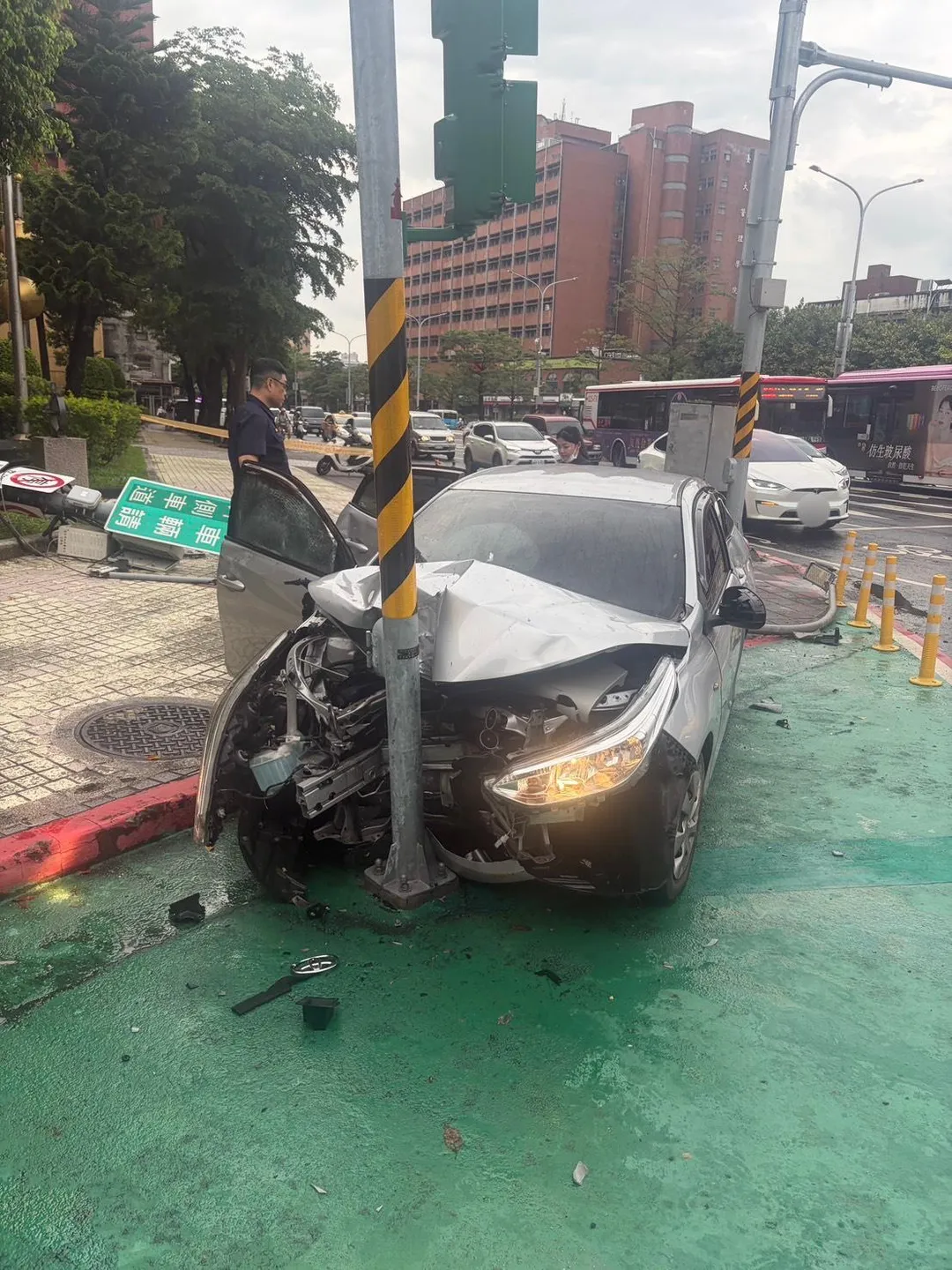車禍現場。（圖／警方提供）
