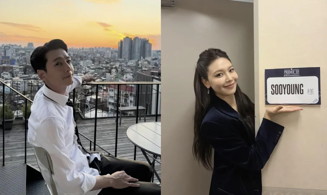 秀英（右）、鄭敬淏（左）證實14年情斷。（圖／翻攝IG sooyoungchoi、jstar_allallj）