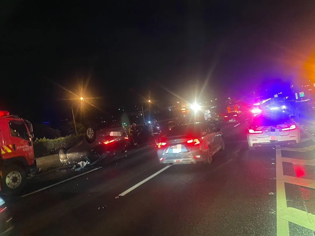 車禍現場。（圖／警方提供）