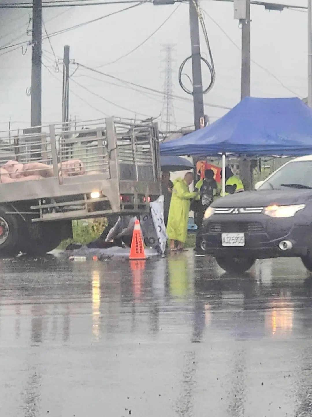 車禍現場。（圖／台南道路救援張家班群友提供）