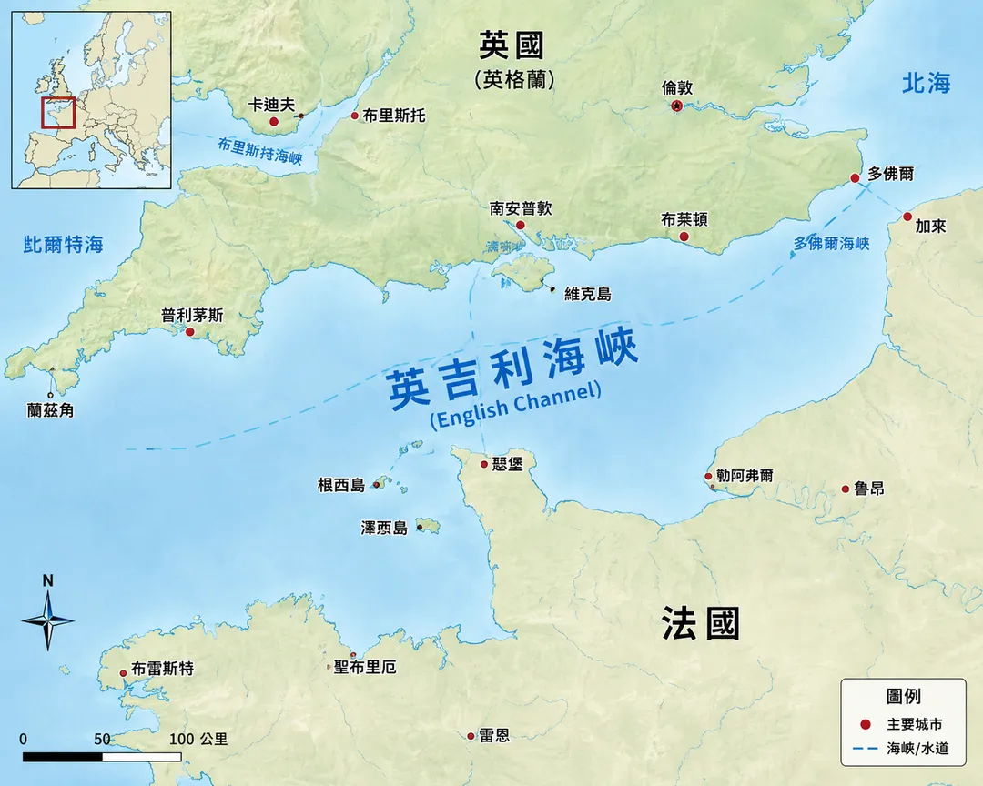 一艘英籍漁船在英吉利海峽遭俄國軍艦警告。（示意圖／AI生成）