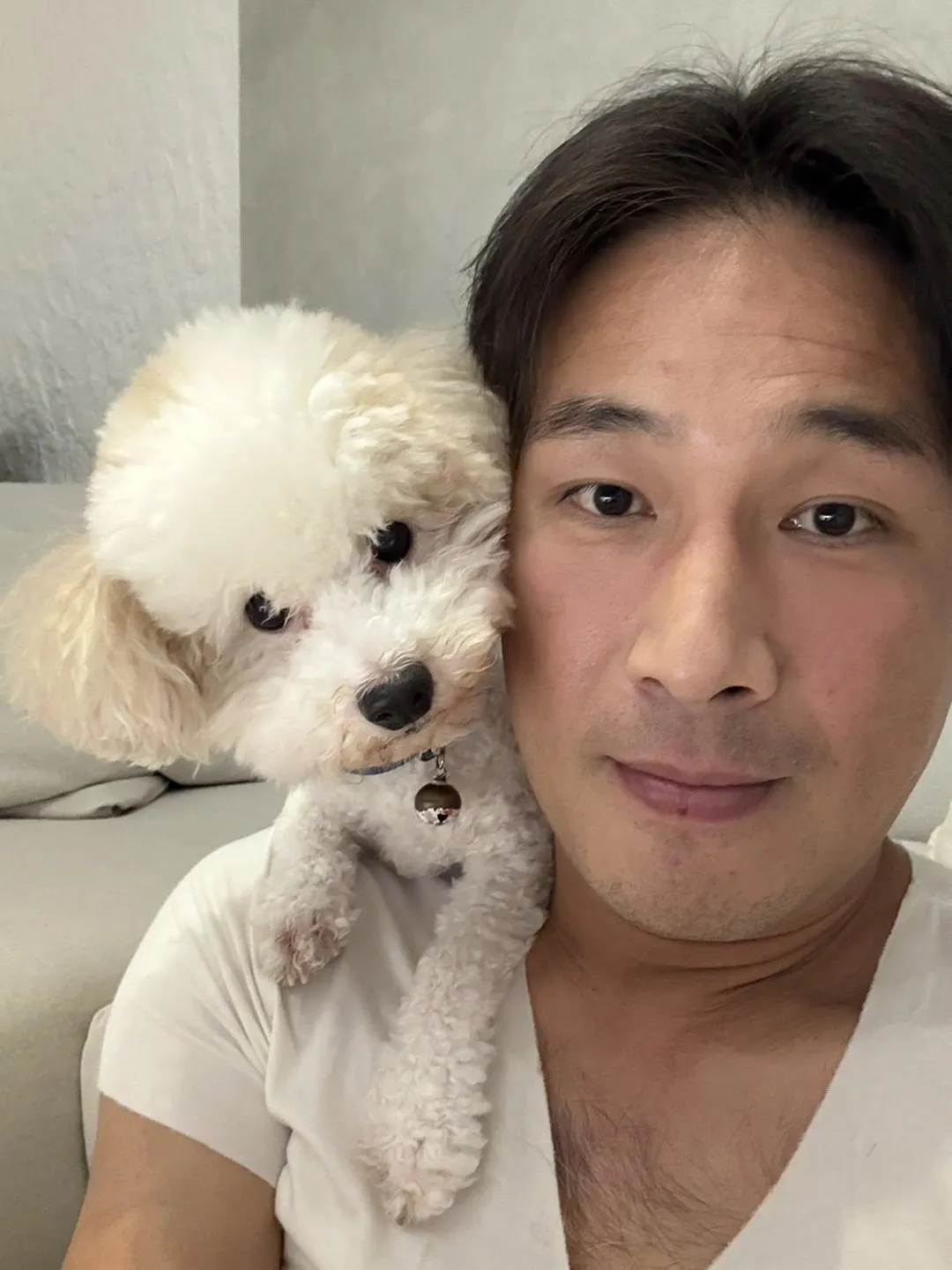 傅子純與愛犬合照。（圖／翻攝自臉書）