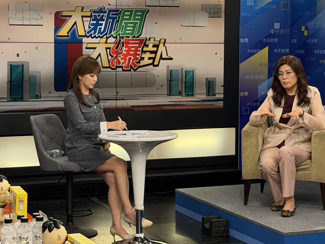 鄭麗文接受《大新聞大爆卦》專訪。(圖/中天新聞)