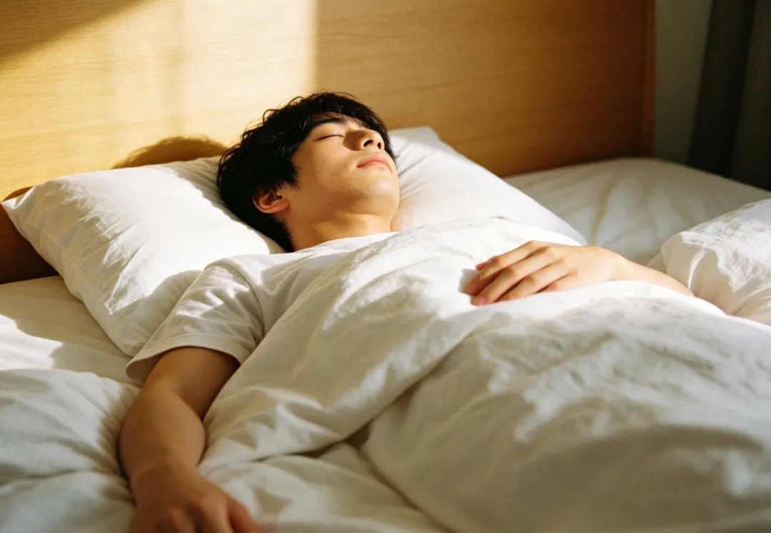 睡眠建議改為仰睡或以枕頭墊高患側手臂，減少關節囊張力。（示意圖／AI生成圖）