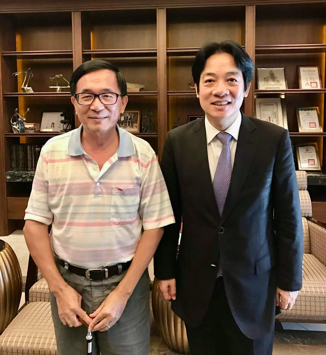 賴清德過去主張要特赦陳水扁。(圖/陳水扁臉書)