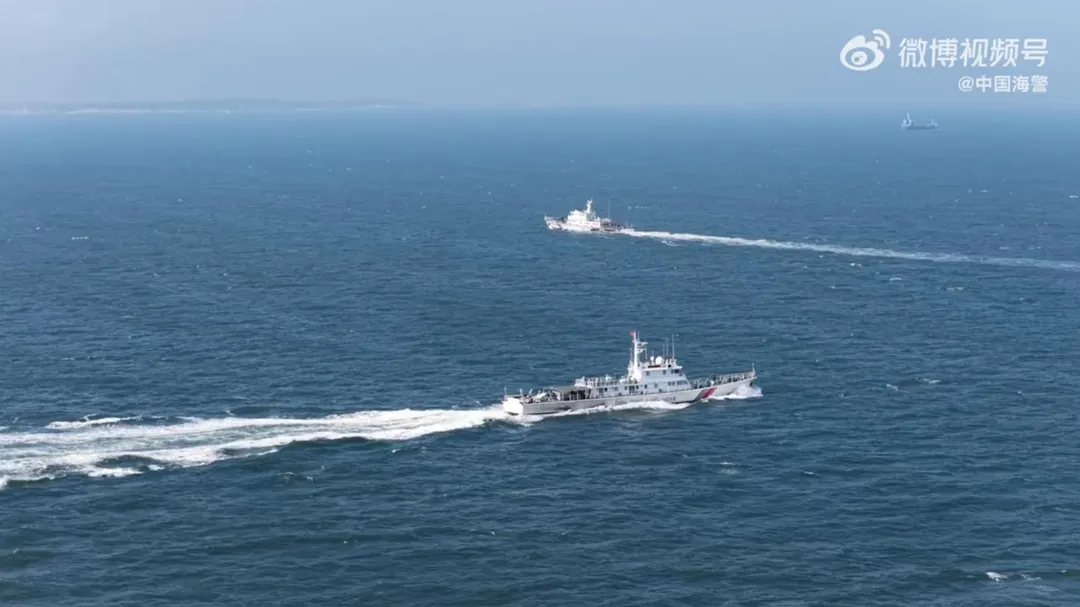 大陸4艘海警船29日進入金門限制水域。（圖／翻攝微博「中國海警」）