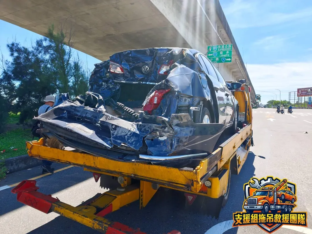 車禍現場。（圖／支援組拖吊救援團隊提供）