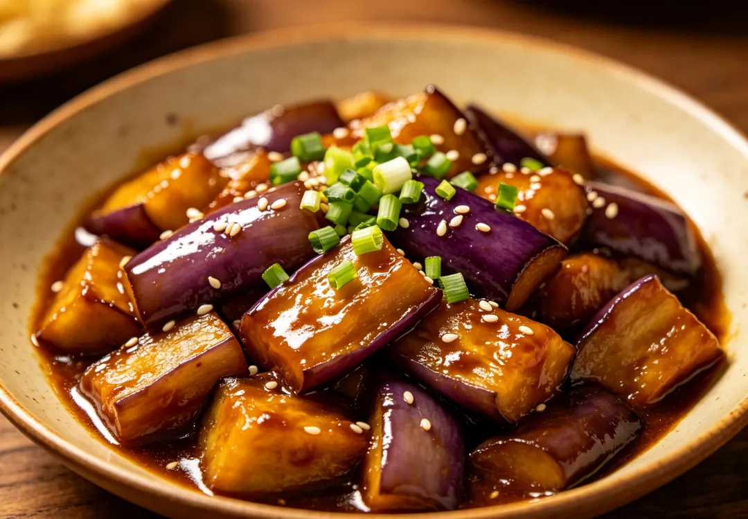 夾起茄子後，若盤底滲出一層厚厚的油，就代表這道菜根本不是清爽青菜，而是「油炒蔬菜」。（示意圖／AI生成圖）