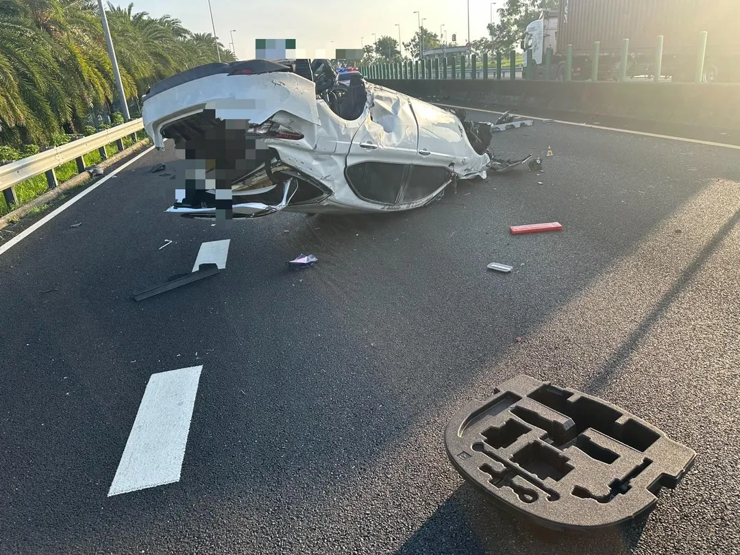 車禍現場。(圖/中天新聞)