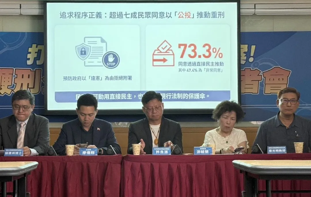 台灣民間反詐騙協會公布「鞭刑公投民調」，高達73.3%受訪民眾同意用公投推動鞭刑打擊詐騙。（圖／台灣民間反詐騙協會提供）