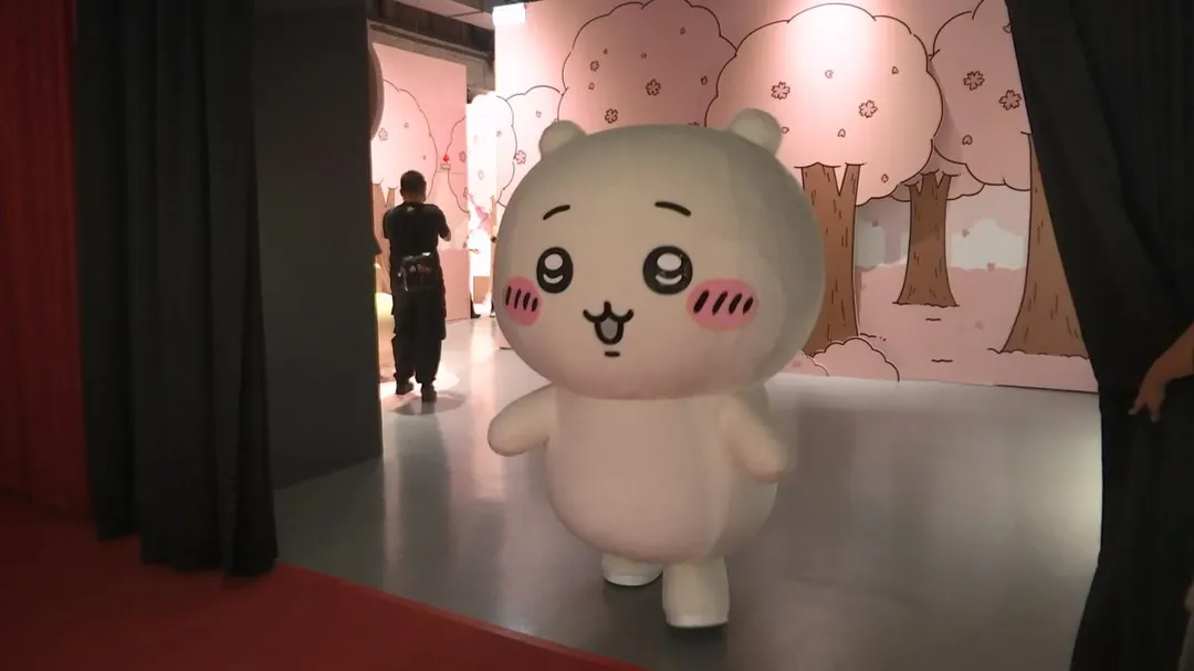 吉伊卡哇玩偶人在展覽現場現身。（圖/楊進明 攝）