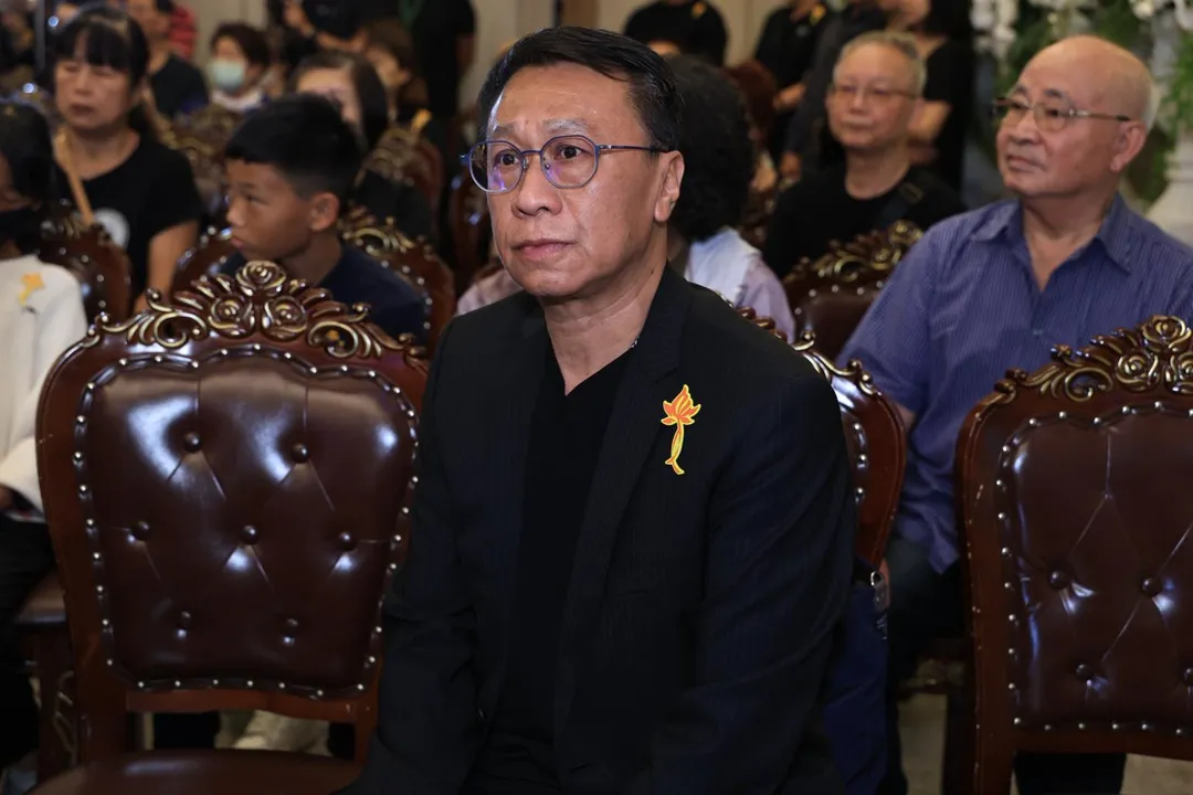 游安順擔任傅子純告別式引言人。（圖／民視提供）