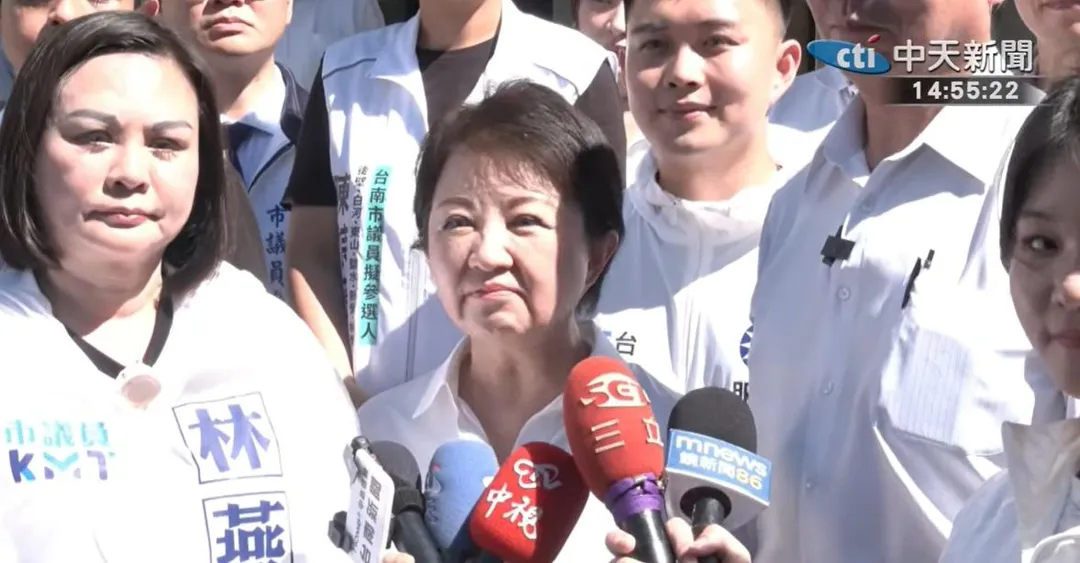 盧秀燕稱台南33年沒政黨輪替容易藏汙納垢。（圖／中天新聞）