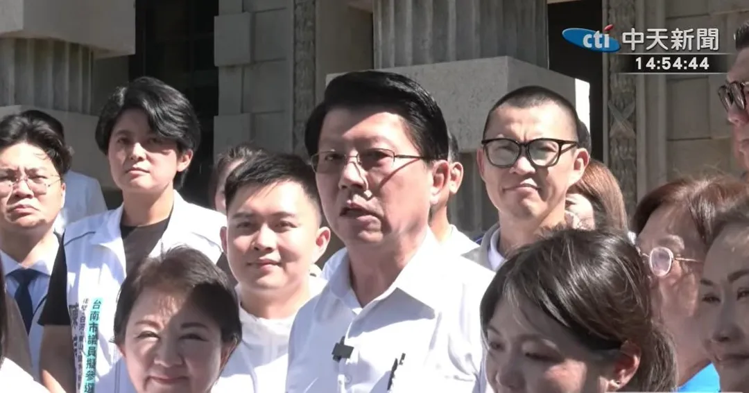 謝龍介誓言要翻轉台南。（圖／中天新聞）
