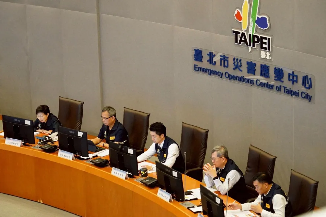 蔣萬安主持巴威颱風第二次整備會議。(圖/台北市府)