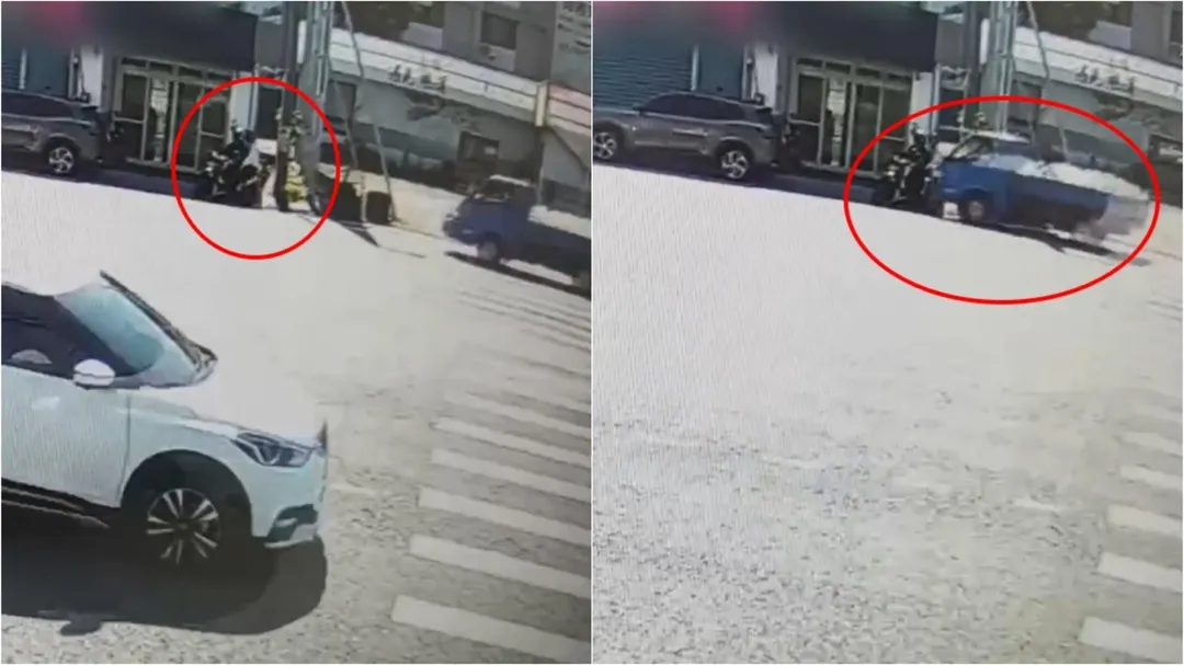 車禍撞擊瞬間。（圖／翻攝畫面）