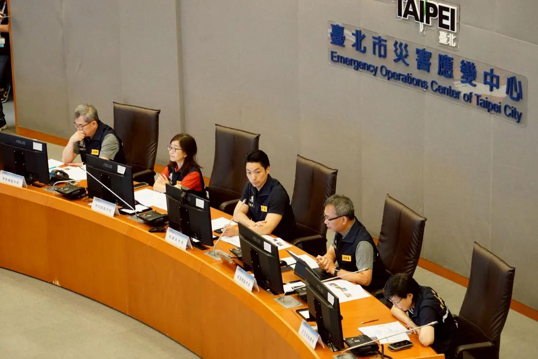 蔣萬安今日主持應變中心會議。（圖/台北市府提供）