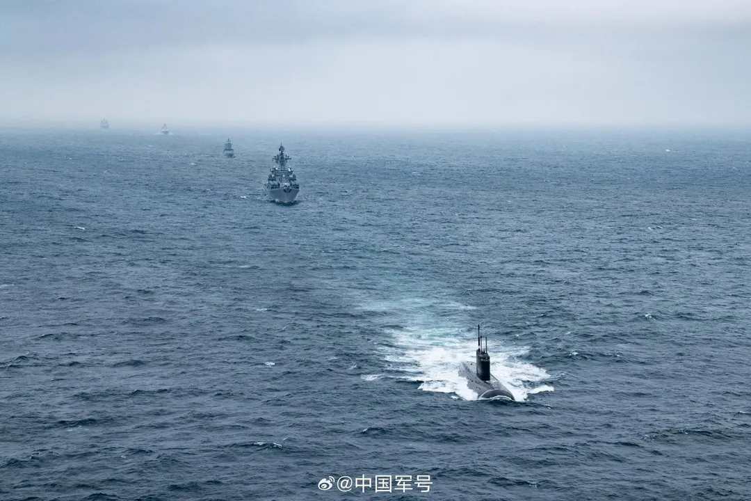 中俄「海上聯合-2026」聯合演習11日落幕。（圖／翻攝微博「中國軍號」）