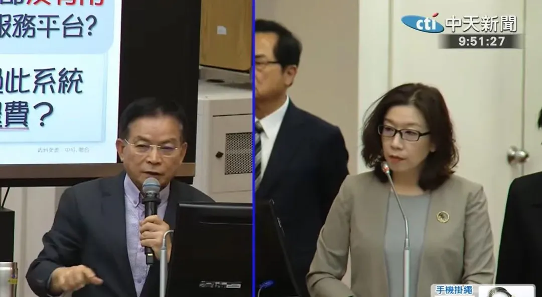 國民黨立委賴士葆（左）、衛福部政務次長林靜儀（右）。（圖／中天新聞）