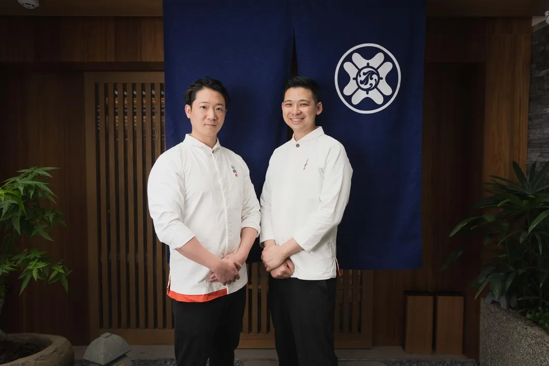 山崎志朗與徒弟Jeff。（圖／山崎提供）