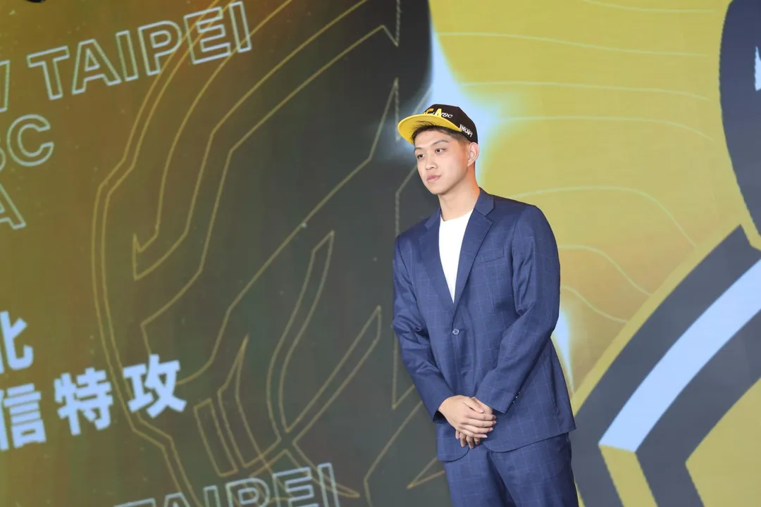 第三順位的新北中信特攻選中了來自國立體育大學的郭嘉安。（圖／譚兆青攝）
