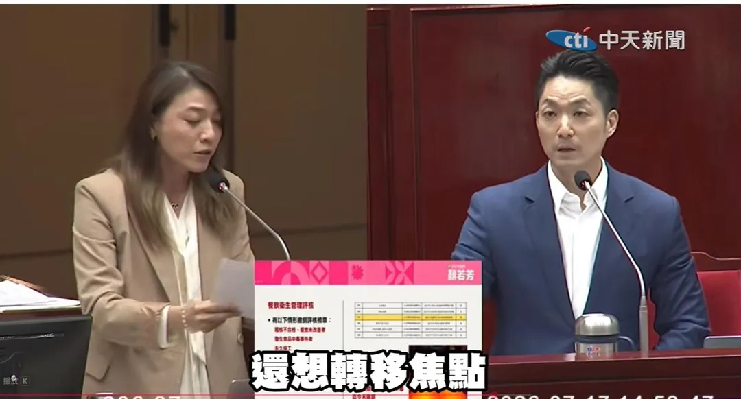 蔣萬安爆氣再戰毒油案，當場問倒顏若芳。（圖/中天新聞）