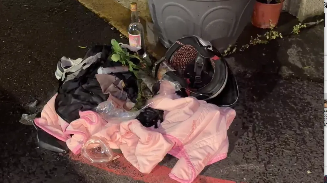 車禍現場。（圖／翻攝畫面，下同）