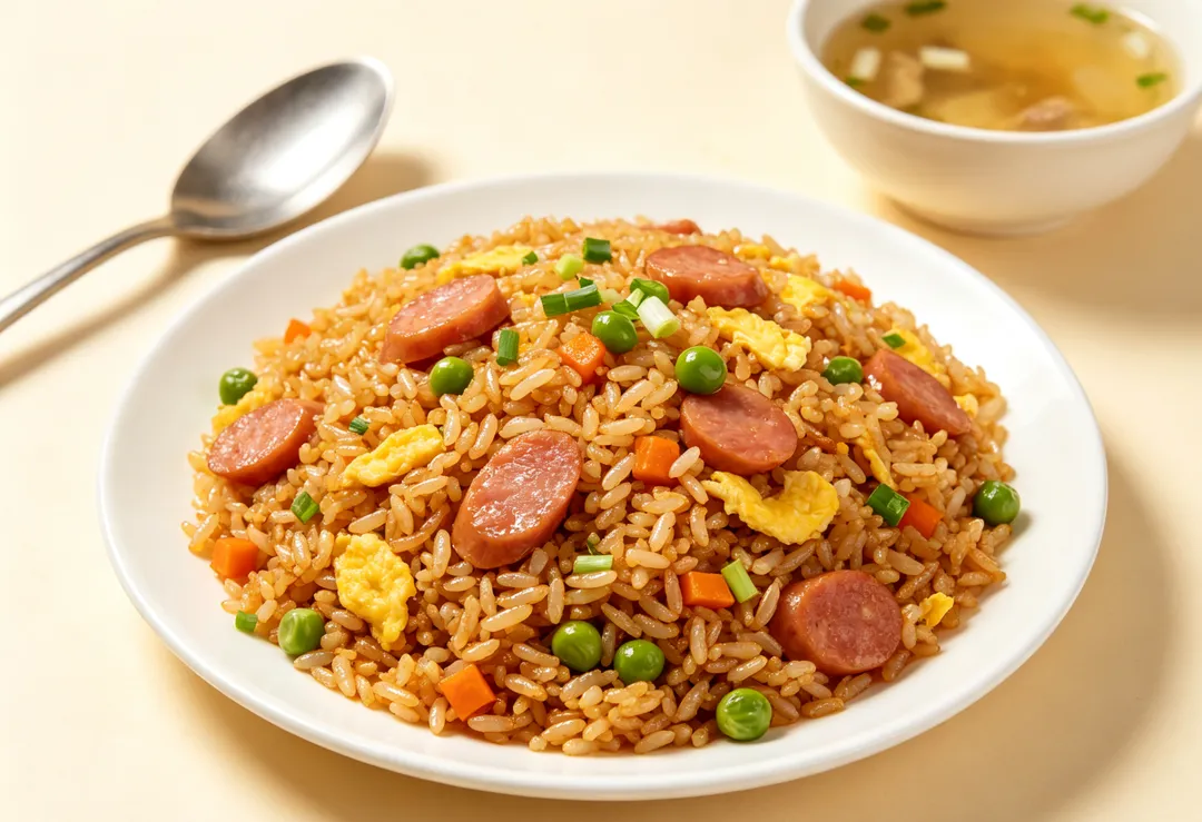炒飯、炒麵等澱粉類食品因本身特性更容易成為細菌溫床，再次食用前務必確認中心溫度是否已超過70度。（示意圖／AI生成圖）