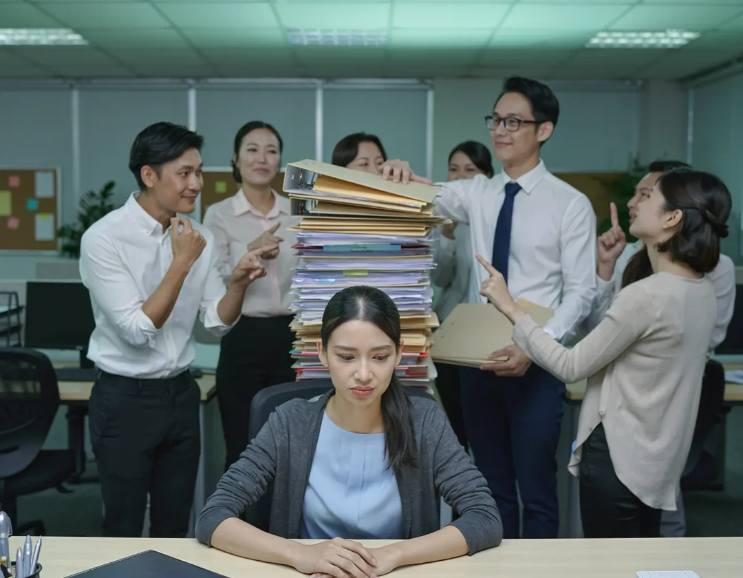 職場霸凌示意圖。（圖／AI輔助生成）