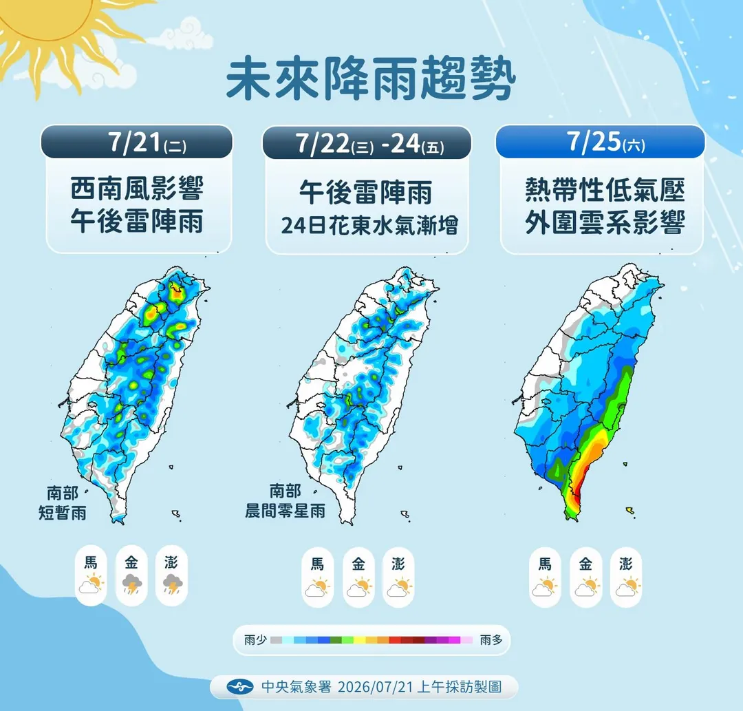 未來降雨趨勢。（圖／中央氣象署）