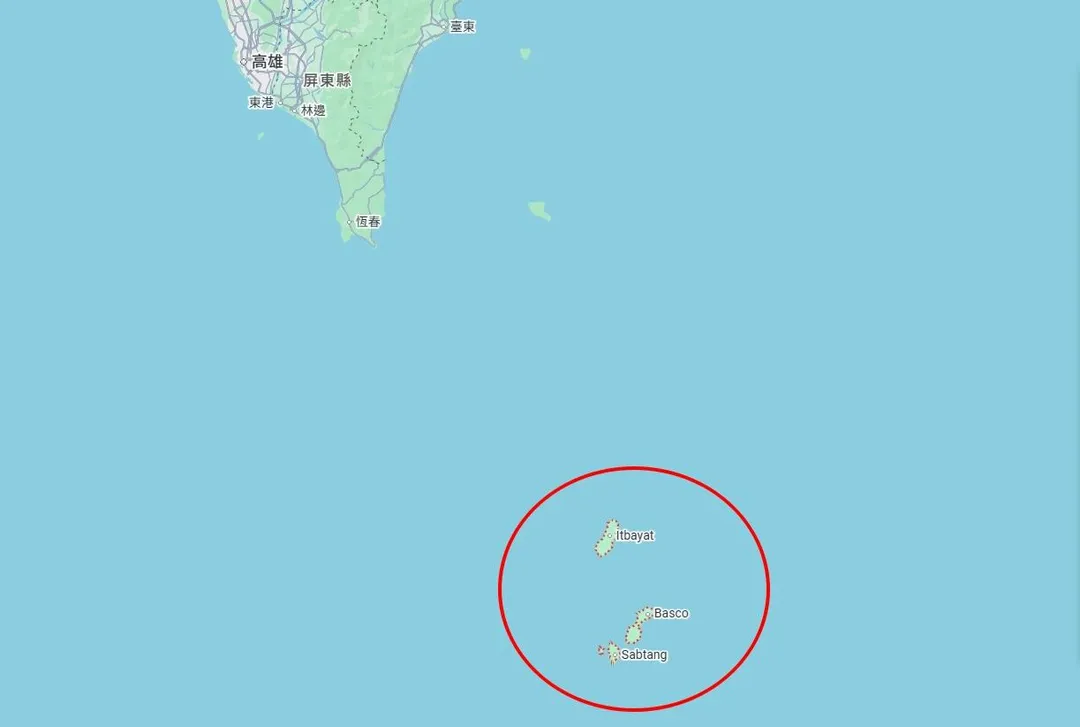 巴丹群島距離台灣南端僅約200公里。(圖/Google Map)