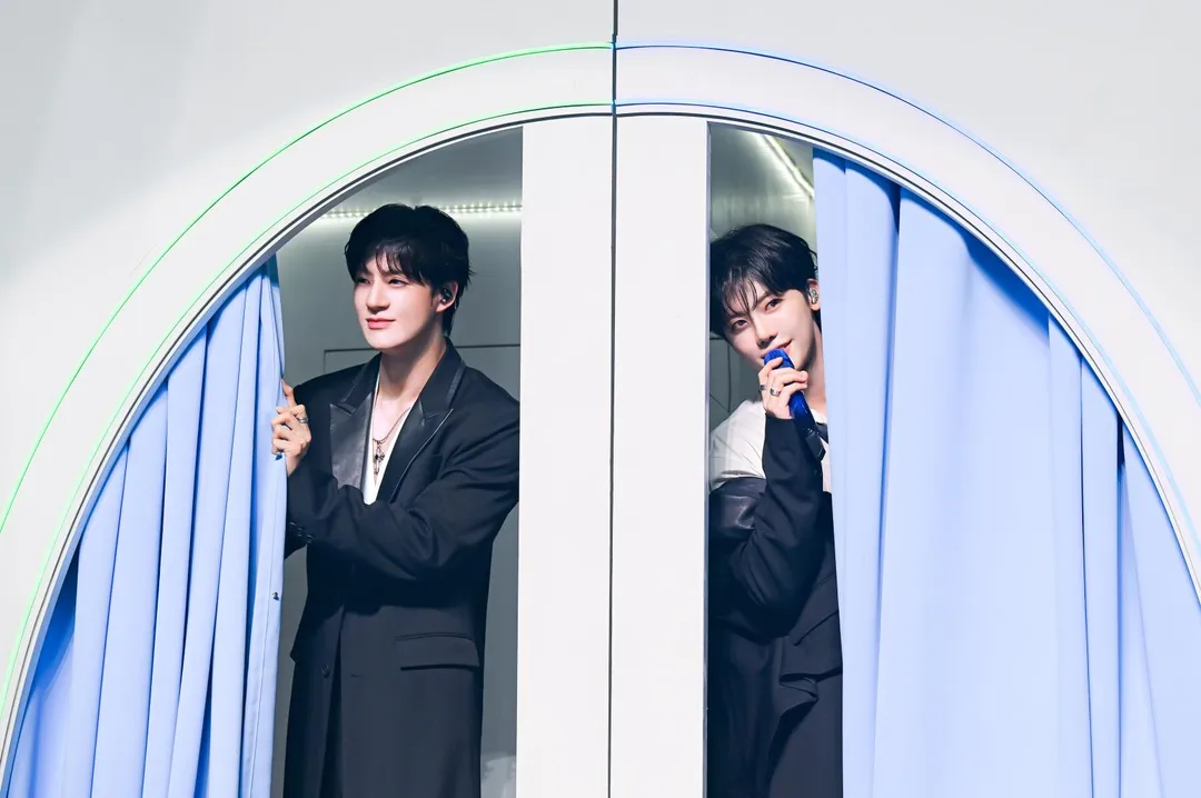 成員帝努（Jeno）與渽民（Jaemin）重現台灣經典影劇告白橋段。（圖／光尚娛樂 提供）