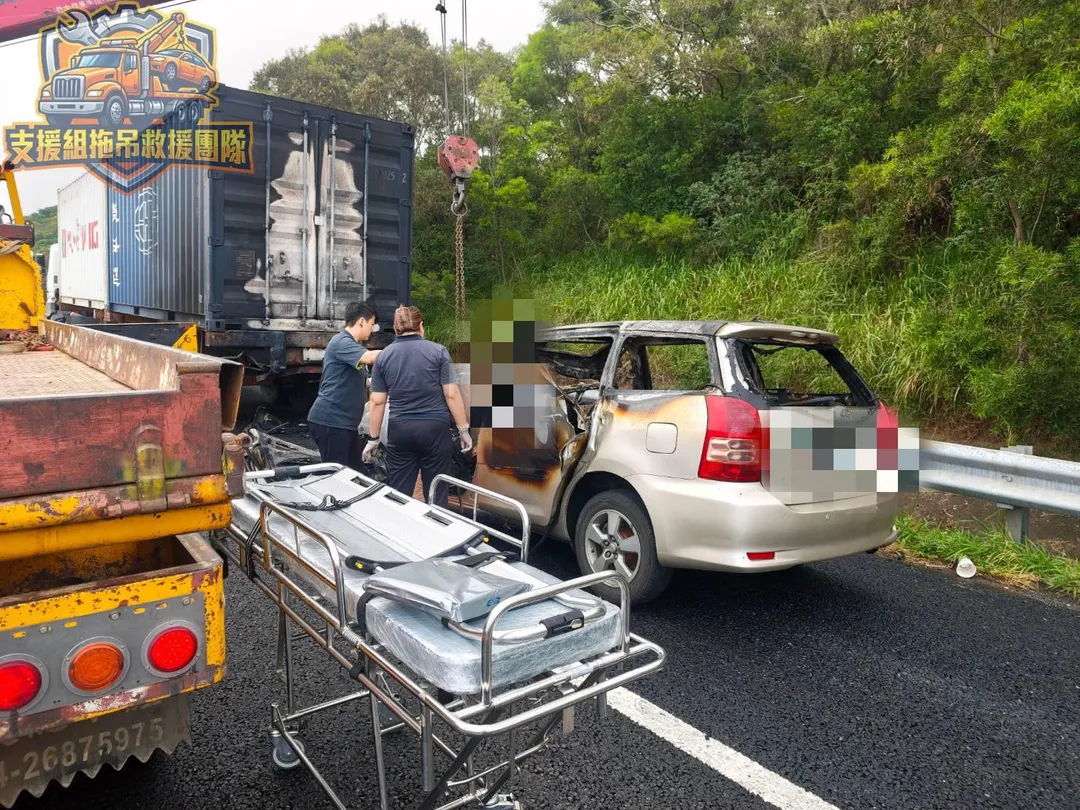 車禍現場。(圖/支援組拖吊救援團隊授權提供)